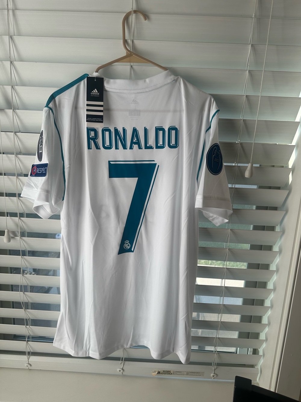 2017/18 Real Madrid Home Jersey #7 RONALDO L Fit Soccer Champions League